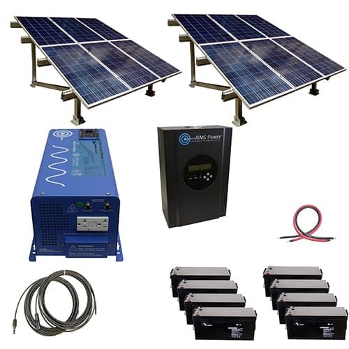 2880 Watt Off Grid Solar Kit With 10000 Watt 48 Volt Inverter Charger ...