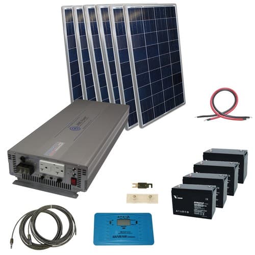 720 Watt Off Grid Solar Kit With 3000 Watt Pure Sine Power Inverter 24 Volt