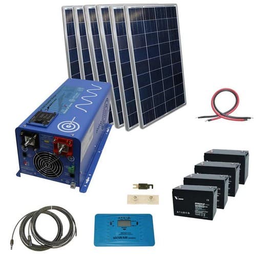 1440 Watt Off Grid Solar Kit with 6000 Watt Power Inverter  