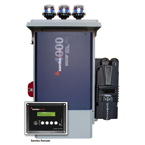 (image for) Midnite Solar, MNEVO2212-CL200, Samlex 120VAC System.Dual AC Inputs. Off Grid. 2200 Watt/12VDC Inverter