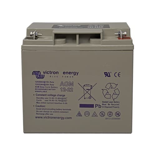 Batteria AGM Super Ciclo 125Ah 12V Victron Energy deep cycle x fotovoltaico  BAT412112081 - Ryan Energia